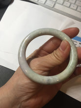 Load image into Gallery viewer, 54.5mm Certified Type A 100% Natural light green purple yellow round cut Jadeite Jade bangle GL48-8-4051