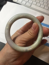 Load image into Gallery viewer, 54.5mm Certified Type A 100% Natural light green purple yellow round cut Jadeite Jade bangle GL48-8-4051