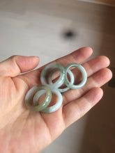 Load image into Gallery viewer, 100% natural type A dark green/green jadeite jade band ring AZ91