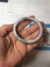 Load image into Gallery viewer, 50mm certified 100% natural Type A brown green/purple oval jadeite jade bangle PB161-1095