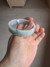 Load image into Gallery viewer, 51.8mm Certified type A 100% Natural green/purple Jadeite Jade square bangle F111-7277