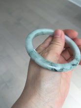 Load image into Gallery viewer, 58mm 100% natural type A certified dark green/purple jadeite jade bangle B120-3024