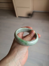 Load image into Gallery viewer, 57.6mm certified 100% natural type A sunny green/white/yellow/gray jadeite jade bangle BG76-0694