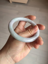 Load image into Gallery viewer, 58.5mm certified type A 100% Natural  light green/purple round cut Jadeite Jade bangle BM83-0021