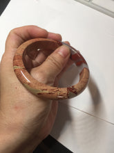Load image into Gallery viewer, 58mm 100% natural red jasper stone(红碧玉,鸡血石) bangle XY105
