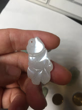 Load image into Gallery viewer, 100% Natural clear sunny green gray  jadeite jade golden fish Pendant group BP109