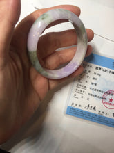 Load image into Gallery viewer, 50mm certified 100% natural Type A brown green/purple oval jadeite jade bangle PB161-1095