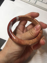 Load image into Gallery viewer, 58mm 100% natural red jasper stone(红碧玉,鸡血石) bangle XY105