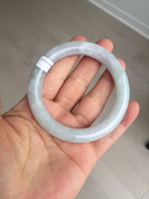Load image into Gallery viewer, 53.3mm certified 100% natural Type A light green purple round cut jadeite jade bangle AX138-0787