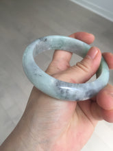 Load image into Gallery viewer, 60.2mm certified type A 100% Natural green/black/red chubby Jadeite Jade bangle B119-9123