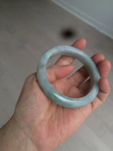 Load image into Gallery viewer, 57.4mm Certified Type A 100% Natural light yellow/blue/green Jadeite Jade bangle BK22-4406