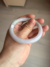 Load image into Gallery viewer, 54.3mm Certified Type A 100% Natural light green purple round cut jadeite Jade bangle E138-4942