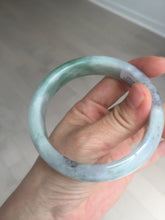 Load image into Gallery viewer, 60.2mm certified type A 100% Natural green/black/red chubby Jadeite Jade bangle B119-9123