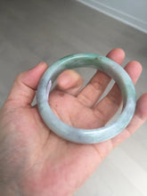 Load image into Gallery viewer, 60.2mm certified type A 100% Natural green/black/red chubby Jadeite Jade bangle B119-9123