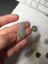 Load image into Gallery viewer, 100% Natural clear sunny green gray  jadeite jade golden fish Pendant group BP109