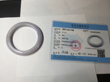 Load image into Gallery viewer, 55mm 100% natural type A light purple white jadeite jade bangle BM101-2838