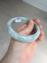 Load image into Gallery viewer, 60.2mm certified type A 100% Natural green/black/red chubby Jadeite Jade bangle B119-9123