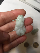 Load image into Gallery viewer, 100% Natural clear sunny green gray  jadeite jade golden fish Pendant group BP109