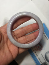 Load image into Gallery viewer, 55mm 100% natural type A light purple white jadeite jade bangle BM101-2838