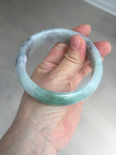 Load image into Gallery viewer, 60.2mm certified type A 100% Natural green/black/red chubby Jadeite Jade bangle B119-9123