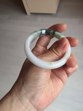 Load image into Gallery viewer, 52mm certified Type A 100% Natural sunny green yellow brown white oval Jadeite Jade bangle Q138-1727