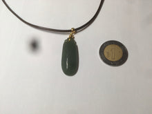Load image into Gallery viewer, 100% Natural dark green blessed melon Jadeite Jade pendant AQ70