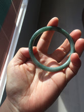 Load image into Gallery viewer, 55mm Certified Type A 100% Natural light green/blue slim round cut Guatemala Jadeite bangle BS62-4636