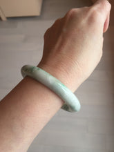 Load image into Gallery viewer, 54mm Certified 100% natural Type A sunny green/white  jadeite jade bangle BK97-0352