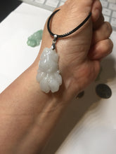 Load image into Gallery viewer, 100% Natural clear sunny green gray  jadeite jade golden fish Pendant group BP109