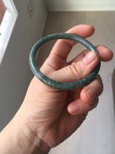 Load image into Gallery viewer, 55mm Certified Type A 100% Natural light green/blue slim round cut Guatemala Jadeite bangle BS62-4636