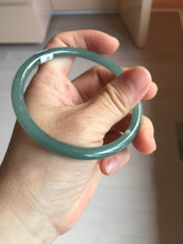 Load image into Gallery viewer, 61mm Certified Type A 100% Natural icy watery dark green/blue/gray/black slim round cut Guatemala Jadeite bangle BP29-7056