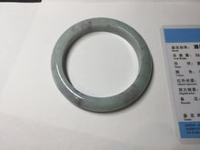 Load image into Gallery viewer, 57.5mm certified Type A 100% Natural light green/purple/black Jadeite Jade bangle BM102-5271