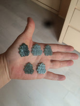 Load image into Gallery viewer, 100% Natural icy watery blue/green/gray jadeite jade blessed fortune pendant BG7