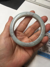 Load image into Gallery viewer, 57.5mm certified Type A 100% Natural light green/purple/black Jadeite Jade bangle BM102-5271