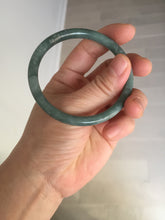 Load image into Gallery viewer, 55mm Certified Type A 100% Natural light green/blue slim round cut Guatemala Jadeite bangle BS62-4636