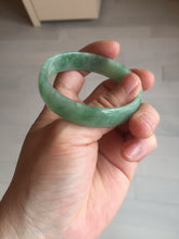 Load image into Gallery viewer, 52.5mm certified natural 100% natural Type A sunny green thin jadeite jade bangle E136-0937