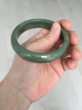 Load image into Gallery viewer, 56mm certified 100% natural Type A oliy dark green(油青) brown jadeite jade bangle BS101-4047