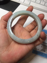 Load image into Gallery viewer, 57.5mm certified Type A 100% Natural light green/purple/black Jadeite Jade bangle BM102-5271