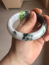 Load image into Gallery viewer, 57.8mm certified 100% natural light green/purple jadeite jade bangle F110-6206