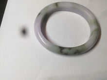 Load image into Gallery viewer, 50.5mm Certified Type A 100% Natural light purple/green oval shape Jadeite Jade bangle AY9-5293