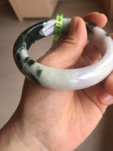 Load image into Gallery viewer, 57.8mm certified 100% natural light green/purple jadeite jade bangle F110-6206