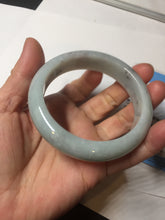 Load image into Gallery viewer, 57.4mm certified Type A 100% Natural light green/purple/black Jadeite Jade bangle BM103-5268