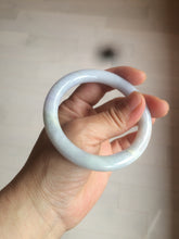 Load image into Gallery viewer, 54mm Certified type A 100% Natural white/light purple round cut Jadeite bangle AC77-0319