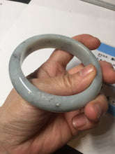 Load image into Gallery viewer, 57.4mm certified Type A 100% Natural light green/purple/black Jadeite Jade bangle BM103-5268