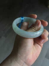 Load image into Gallery viewer, 56mm certified 100% natural icy watery sunny green purple jadeite jade bangle BN57-06970