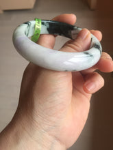 Load image into Gallery viewer, 57.8mm certified 100% natural light green/purple jadeite jade bangle F110-6206