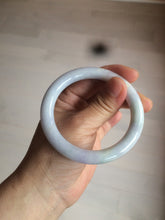 Load image into Gallery viewer, 54mm Certified type A 100% Natural white/light purple round cut Jadeite bangle AC77-0319