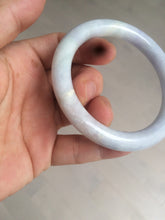 Load image into Gallery viewer, 54mm Certified type A 100% Natural white/light purple round cut Jadeite bangle AC77-0319
