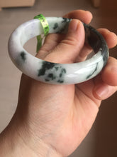Load image into Gallery viewer, 57.8mm certified 100% natural light green/purple jadeite jade bangle F110-6206
