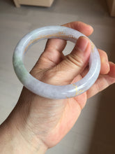 Load image into Gallery viewer, 58.5mm Certified 100% Natural type A icy watery green/light purple carved and golden-painted Jadeite Jade bangle PC72-(0855)